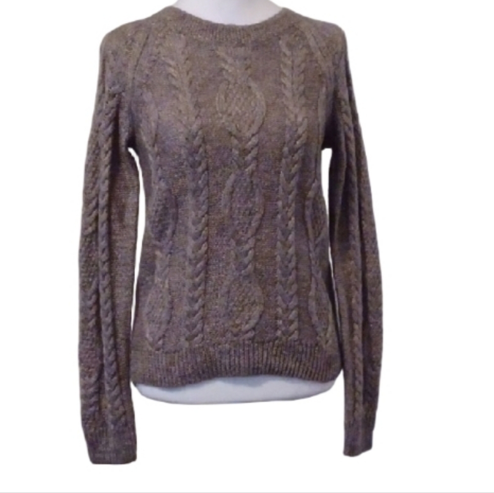 <> H&M Women's Cable Knit Sweater - Gray Size Small